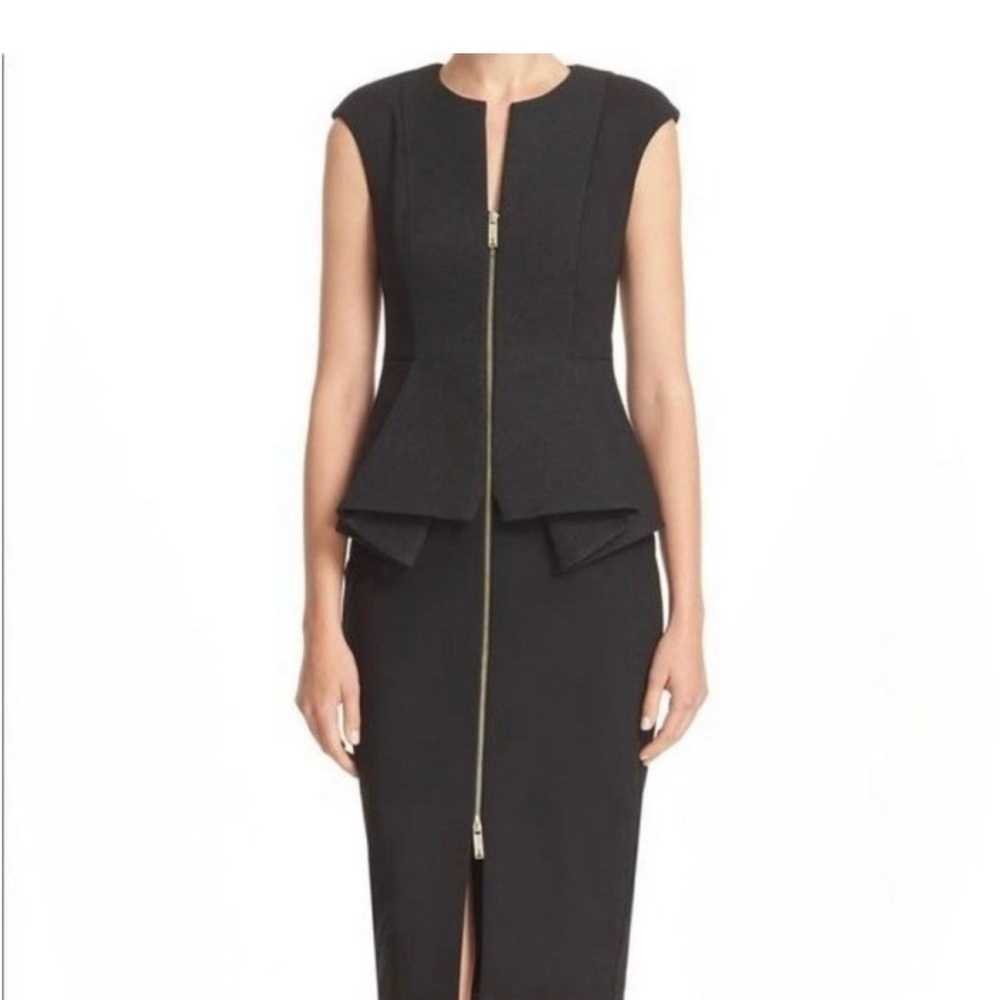 Ted Baker Zip Peplum Classic Black Dress